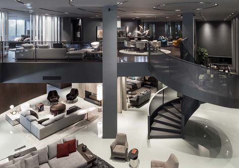 Minotti Shanghai By Domus Tiandi Korean Penthouse Luxury, Korean Appartement, Penthouse Luxury, Houses Mansions, Luxury Closets, Closets Design, Studio Layout, Luxury Houses Mansions, Condo Interior