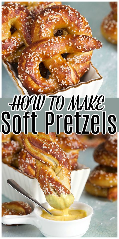 Homemade Pretzels Recipe, Pretzel Recipe, Soft Pretzel Recipe, Dessert Oreo, Homemade Pretzels, Homemade Soft Pretzels, Soft Pretzel, Pretzels Recipe, Läcker Mat