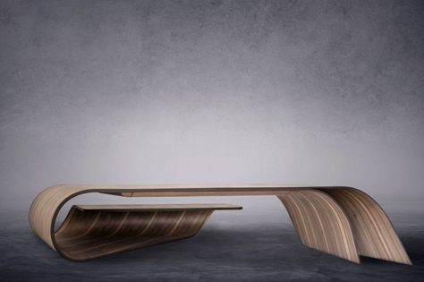 ‘Mizu’ Is a Bold, Retro-Futurist Desk Limited to Nine Examples Sculptural Furniture Interiors, Futuristic Desk, Marble Furniture Design, Japandi Furniture, Piano Forte, Cheap Patio Furniture, Italian Furniture Brands, Marble Furniture, Desk Inspiration