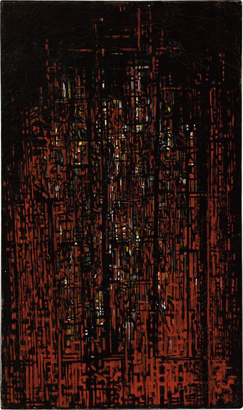 Norman Lewis (1909 - 1979)  Cathedral Corita Kent, Norman Lewis, Abstraction Art, American Fine Art, Venice Biennale, Artist Profile, African American Art, Abstract Expressionist, Op Art