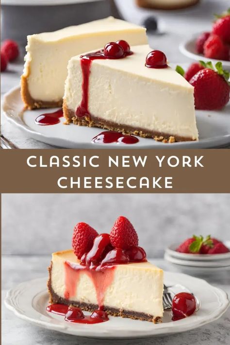 Classic New York Cheesecake Americas Test Kitchen Cheesecake, Modern York Cheesecake, Royal Desserts, Nyc Cheesecake, Classic New York Cheesecake, Best Cheesecake Recipes, Creamy Cheesecake Recipe, Ny Cheesecake, Frozen Cheesecake