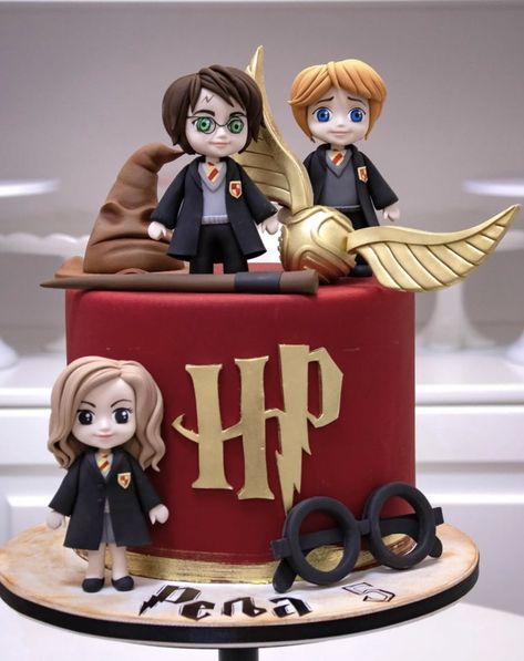 Harry Potter Birthday Cake Ideas, Tort Harry Potter, Harry Potter Theme Cake, Harry Potter Desserts, Gateau Harry Potter, Harry Potter Fanları, Harry Potter Cupcakes, Harry Potter Theme Birthday, Cumpleaños Harry Potter