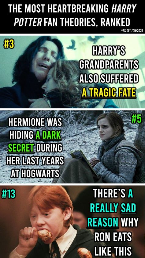 We learned a lot about Harry Potter in 2022 while scouring the internet, and had our hearts broken by some of the fan theories that people had come up with. These were the best we came across this year. #harrypotter #fantheories #heartbreaking #potterverse #hogwarts #wizardingworld #potterhead #magic2022 Harry Potter Hidden Facts, Harry Potter Secrets, Harry Potter Fandom Art, Harry Potter Indian Drama, Harry Potter Things To Do, Harry Potter Facts Mind Blown, Titanic Theories, Harry Potter Final Battle, Harry Potter Book Marks Diy