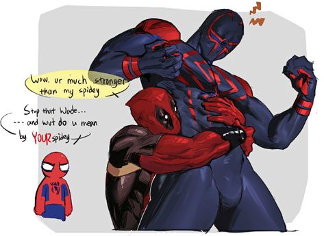 Deadpool Y Spiderman, Deadpool X Spiderman, Deadpool And Spiderman, Miguel O Hara, Spiderman Spider, Spiderman Artwork, Spiderman Pictures, Cake Factory, Marvel Spiderman Art