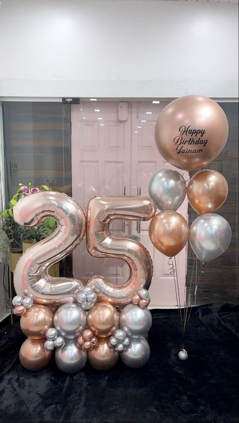 Ballons Number Decoration, 25 Balloon Bouquet, Balloon Bunch With Number, Helium Balloon Decoration Birthday, Birthday Numbers Decoration, 25 Birthday Balloons Decoration, 30th Birthday Balloon Bouquet, 50 Balloons Number, Ballon Ideas For Birthday