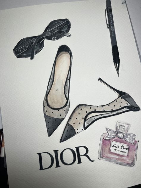 Fashion Aesthetic Drawing, Dior Illustration Fashion, Dior Drawing Art, Fashion Gcse Art, Old Money Fashion Sketch, Fashion Doodles Illustration, Paris Art Aesthetic, High Fashion Illustration Sketches, Fashion Designer Drawings Sketches