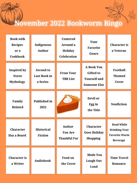 A Bingo card I created for November. November Book Bingo, November Book Challenge, November Reading Challenge, Book Bingo, November Reading, Bingo Books, Road Trip Bingo, Summer Bingo, Free Printable Bingo Cards