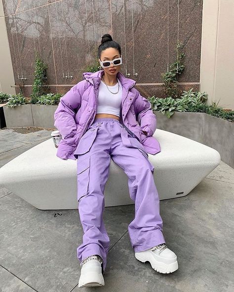 K Fashion, Pastel Streetwear, Elegantes Outfit Frau, Sporty Spice, Purple Outfits, Tomboy Style Outfits, Streetwear Fashion Women, Mode Inspo, Tomboy Fashion