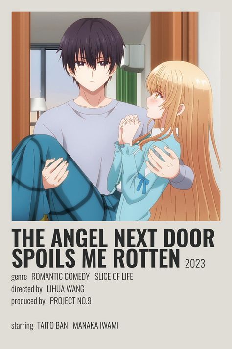 the angel next door spoils me rotten minimalist anime poster Printables Anime, Posters Anime, Movie Character Posters, Not Just A Cutie, Posters For Room, Posters Ideas, Character Posters, Show Movie, Shojo Anime