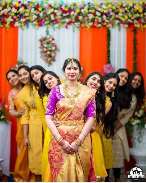 Wedding pose ,couple pose, Wedmegood South, Funny Wedding Poses, Mangala Snanam, Haldi Poses For Bride, Haldi Poses, Marriage Saree, विवाह की दुल्हन, Marriage Poses, शादी की तस्वीरें