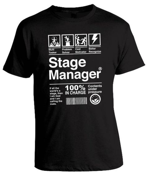 Drama Theater, Theatre Shirts, Stage Crew, Stage Manager, Theatre Gifts, Drama Theatre, I Am God, Theatre Nerds, Musical Theatre