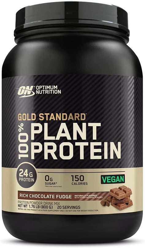 Best-Tasting Protein Powder: Optimum Nutrition Gold Standard 100% Plant Based Protein Powder Best Tasting Protein Powder, Vanilla Plant, Protein In Beans, Plant Protein Powder, Plant Based Protein Powder, Vegan Sugar, Vegan Protein Powder, Low Cholesterol, High Protein Diet