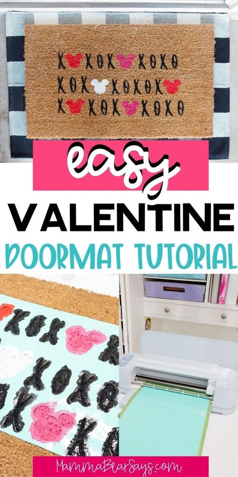 Valentines Door Mat Diy, Doormat Ideas, Diy Doormat, Mamma Bear, Door Mat Diy, Month Of Love, Diy Valentine, Twin Mom, Parenting Toddlers