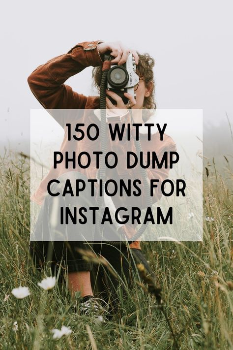 Looking for the perfect caption to go with your photo dump on Instagram? Check out these 150 creative ideas! Dumping Photos Caption, Back To The Streets Quotes Funny, Instagram Caption For Photo Dump, Quotes For Instagram Dump, Fb Photo Caption, Caption This Photo Hilarious, Small Town Sayings, Dreams Captions Instagram, Month End Dump Captions