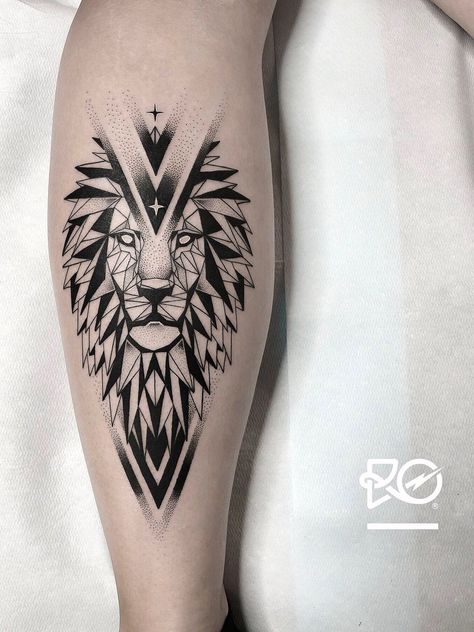 Tattoo Stockholm, Tato Maori, Lion Forearm Tattoos, Geometric Lion Tattoo, Lion Tattoo Sleeves, Geometric Sleeve Tattoo, Wolf Tattoo Sleeve, Geometric Lion, Polynesian Tattoos