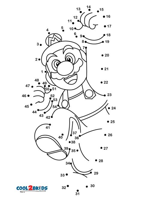 Super Mario Bros Coloring Pages, Mario Bros Coloring Pages, Mario Bros Coloring, Belle Coloring Pages, Baby Bonnet Crochet Pattern, Mario Crafts, Dot To Dot Printables, Dots Game, Dots Free