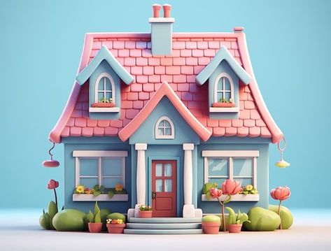 2. oldal | 54 000+ Kawaii House kép Blender House, Cartoon Props, Cartoon Houses, Kawaii House, Blender Modeling, House Cartoon, House Pictures, 3d Ideas, Blender Models