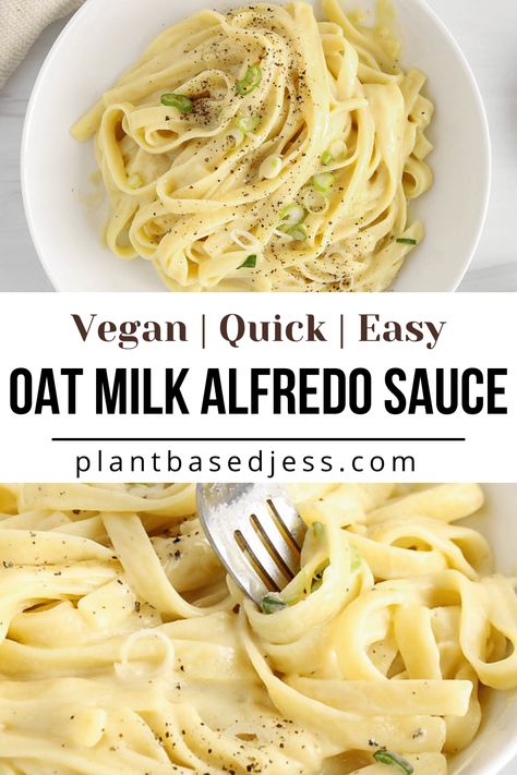 Simple Dairy Free Lunch Ideas, Non Dairy Cream Sauce For Pasta, Non Dairy Creamy Pasta, Vegan Creamy Garlic Sauce, Vegan Pasta Sauce Recipes Easy, Plant Based Alfredo Sauce, Dairy Free Cream Sauce For Pasta, Dairy Free Sauces Pasta, Oil Free Pasta Sauce