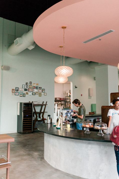 5 coffee shops in atlanta to visit right now | bygabriella.co @gabivalladares Atlanta Coffee Shops, Cute Coffee Shops, Ricotta Fritters, Feeling Salty, Brew Bar, Atlanta Restaurants, Fresh Avocado, Salted Chocolate, Small Buildings