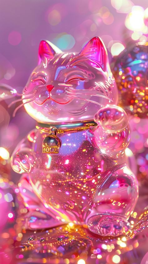 #FortuneCat #GoldFill #KawaiiAesthetic #Glitter #DiamondDust #LightMagenta #Whimsical #9:16AspectRatio #TheCandie Eye Catching Color Palette, Light Magenta, Glitter Photography, The Best Wallpapers, Jelly Wallpaper, Fortune Cat, Glittery Wallpaper, Diamond Wallpaper, Flower Wallpapers