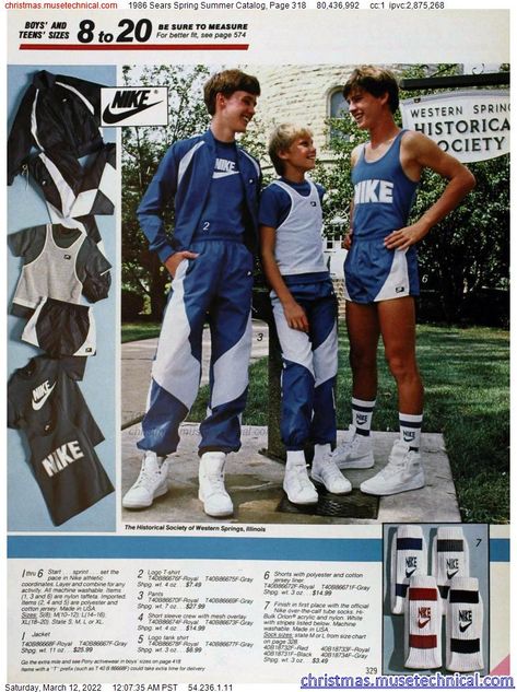 80s Sports Fashion, Vintage Sports Clothing, 2000s Boys, 80s Sports, 70s Inspired Outfits, 90s Sportswear, Fashion Models Men, Sears Catalog