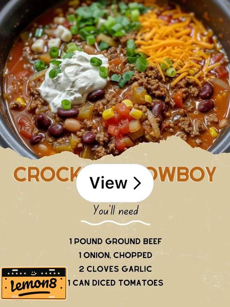 Lemon8 · Crockpot Cowboy Soup Recipe 🍲🚨 · @Jakari Lashika Cowboy Chowder Soup, Cowboy Caviar Soup, Aj Spurs Vaquero Soup Recipe, Crock Pot Cowboy Soup, Slow Cooker Cowboy Soup, Crockpot Cowboy Soup Recipes, Cowboy Chili Crockpot, Vaquero Soup Recipe, Cowboy Crockpot Soup