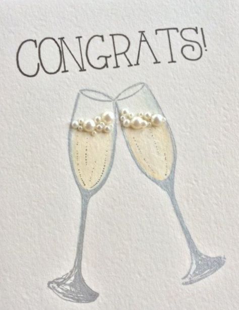 Congrats Wedding, Wedding Congratulations Card, Birthday Card Drawing, Engagement Card, Wedding Cards Handmade, Card Drawing, Hand Of Cards, Wedding Anniversary Cards, Birthday Cards Diy