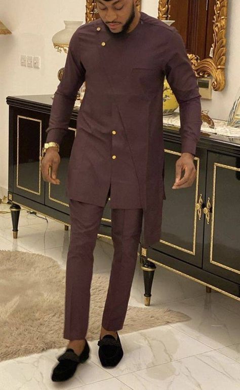 Brown African Wear For Men, Men Senator Styles, Men Senator, African Suits, Groomsmen Outfit, Latest African Wear For Men, Mens Traditional Wear, African Men Clothing, Senator Wears