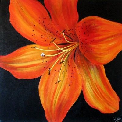 17 Best ideas about Tiger Lily Flowers on Pinterest | Lilies flowers,  Purple lily and Stargazer lilies Jungle Flowers Painting, Paint Sample Drawings, How To Paint Lily Flowers, Lily Painting Acrylic Easy, Lily Painting Acrylic, Lily Oil Painting, Natural Forms Gcse, Natural Form Art, Piskel Art