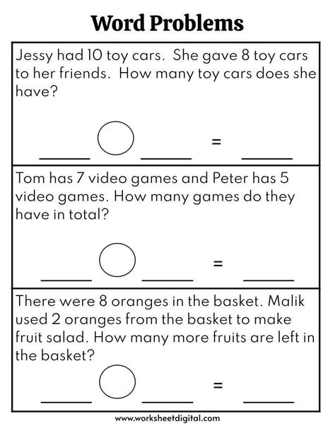 Word Problems Worksheet for 1st Grade, 2nd Grade, Math Worksheet, Solve Word Problems, Easy One-step Word Problems, Printable - Etsy | Word problem worksheets, Word problems, 2nd grade worksheets #Activity_For_Addition_For_Grade_1 #Word_Math_Problems_1st_Grade #First_Grade_Word_Problems #Homeschool_Math_Worksheets Grade 8 Worksheets Free Printable, 1st Grade Math Test, 3rd Grade Classroom Worksheets, Grade 2 Math Worksheets Word Problems, First Grade Word Problems, 2nd Math Worksheets, Beginner Addition Worksheet, 2 Grade Worksheets Free Printable, Math For 1st Grade Worksheets Free