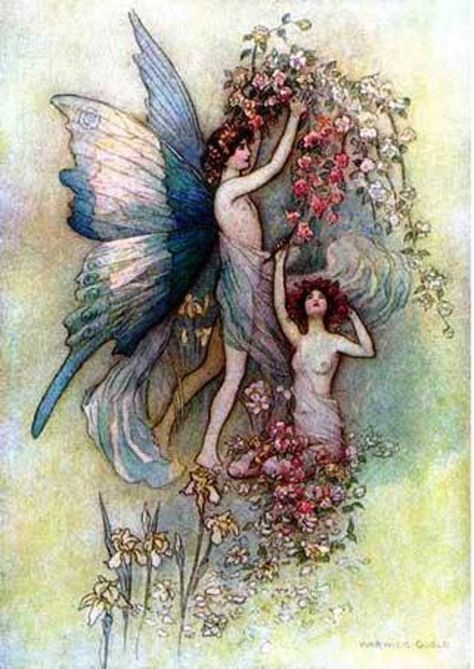 Warwick Goble, Faery Art, Fairy Paintings, Fairy Illustration, Fairy Book, Flower Fairies, Fairytale Art, Wow Art, Fairy Angel