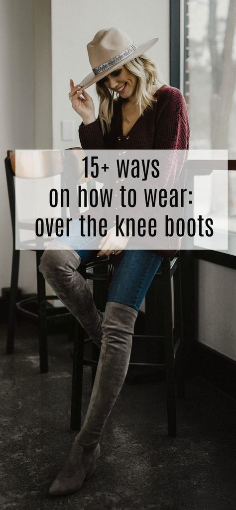 Over The Knee Brown Boots Outfits, Thigh High Brown Boots Outfit, Tall Boots Outfit Fall, Brown Over The Knee Boot Outfit, Brown Thigh High Boots Outfit, Thigh High Boots Outfit Winter, Outfits With Over The Knee Boots, How To Style Knee High Boots, Knee Boots Outfit Winter