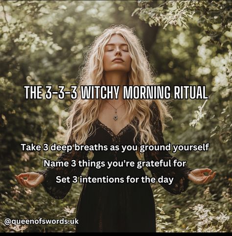 Witchy Morning Ritual, Gratitude Ritual Witch, Witch Morning Routine, Protection Braids Witchcraft, First Of The Month Rituals Witch, Protection Braids, Witchy Yoga, Gratitude Ritual, Witchcraft Meaning