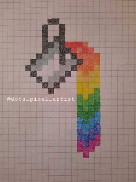 Rainbow Pixel Art, Graph Art, Modele Pixel Art, Make A Rainbow, Pixel Art Ideas, Graph Paper Drawings, Pixel Color, Easy Pixel Art, Rainbow Paint