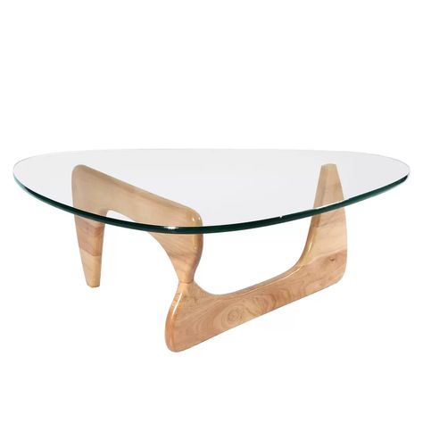 Corrigan Studio® Butcher Abstract Coffee Table & Reviews | Wayfair Noguchi Table, Triangle Coffee Table, Noguchi Coffee Table, Modern Glass Coffee Table, Tempered Glass Table Top, Glass End Tables, Tiny Turtle, Walnut Coffee Table, Solid Wood Coffee Table