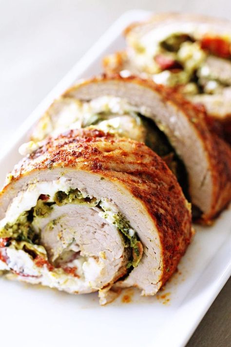 Italian Stuffed Pork Tenderloin Stuffed Pork, Grilled Pork Tenderloin, Pork Loin Recipes, Tenderloin Recipes, Pork Loin Roast, Pork Tenderloin Recipes, Stuffed Pork Tenderloin, Spinach Stuffed Mushrooms, Pork Chop Recipes