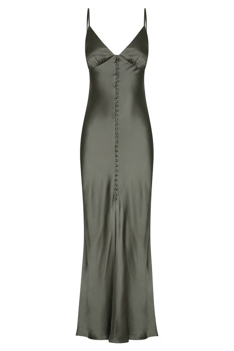 La Lune Bias Slip Dress | Olive | Dresses | Shona Joy – Shona Joy International Shona Joy La Lune, Bias Slip Dress, Shona Joy Dress, Sage Dress, Olive Dress, Shona Joy, Slim Fit Top, Maxi Dress Online, Midi Length Skirts