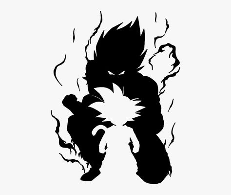 Goku Silhouette, Dragon Ball Z Goku, Dragon Ball Tattoo, 3d Dragon, Idee Cricut, Compression Shirts, Pumpkin Carvings Stencils, Silhouette Stencil, Dragon Ball Wallpapers