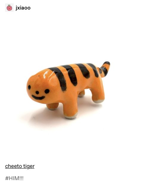 Clay Funny Ideas, Silly Clay Things, Funny Clay Figures, Taracore Aesthetic, Small Clay Trinkets, Cheeto Tiger, Clay Diy Gifts, Weird Trinkets, Silly Ceramics