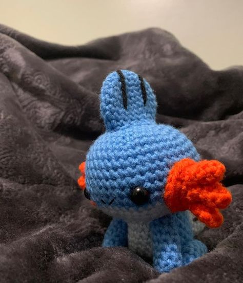 Mudkip Crochet Pattern Free, Crochet Mudkip, Snom Pokemon Crochet Pattern, Pokemon Shinx Crochet, Cyndaquil Pokemon Crochet, Growlithe Pokemon Crochet Pattern, Bf Gift, Crochet Pokemon, Crochet Geek