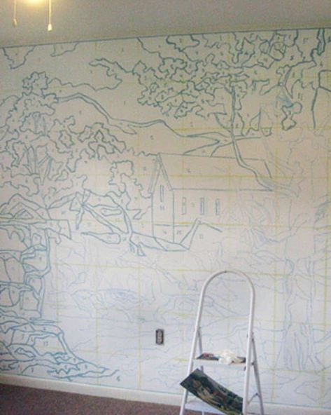 Topography Painting, Wall Murals Painted Diy, Wall Murals Diy, Diy Mural, Turquoise Painting, Number Wall, Bedroom Murals, Wall Closet, Wall Murals Painted