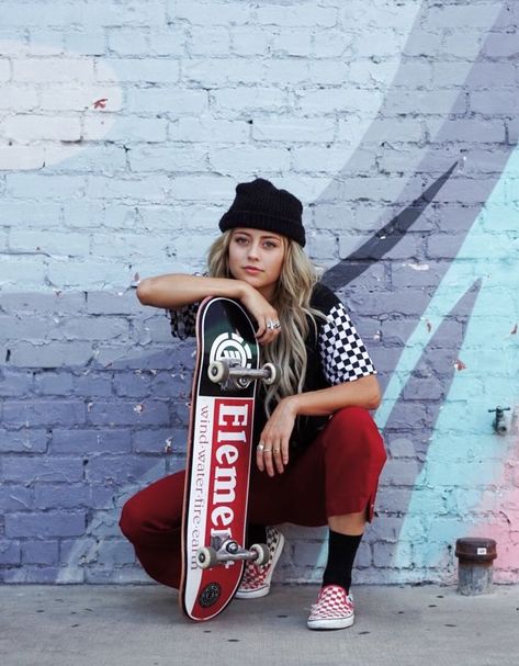 Wind, Water, Fire, Earth Skater Girl Outfits Aesthetic, Surfergirl Style, Skater Girl Style, Skateboard Photos, Skater Outfits, Skateboard Photography, Skate Girl, Skater Aesthetic, Skater Girl Outfits