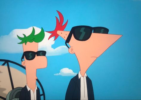 phineas and ferb cartoon cool sunglasses P&F episode dan povenmire jeff “swampy” marsh perry the platypus dr. doofenshmirtz disney 2000s nostalgia Dan Povenmire, Dr Doofenshmirtz, Old Kids Shows, Insta Dp, Phineas Y Ferb, Perry The Platypus, 2000s Nostalgia, Phineas And Ferb, Platypus