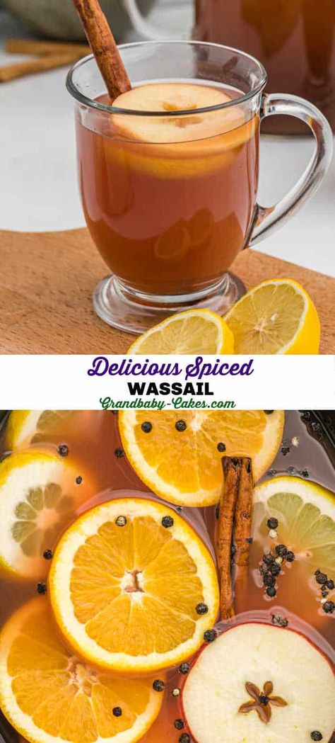 Hot Wassail Recipe, Christmas Beverages, Wassail Recipe, Easy Drinks To Make, Fancy Coffee Drinks, Fun Party Drinks, Grandbaby Cakes, Russian Tea, Cocktails Recipes