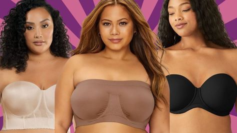 Comfortable and supportive bras to wear this summer with all your strapless dresses, sleeveless shirts and off-the-shoulder tops. Strapless Bras For Large Bust, Best Strapless Bra For Large Bust, Strapless Bra For Large Bust, Comfortable Travel Shoes, Supportive Bras, Best Strapless Bra, Skechers Slip On, Strapless Bras, Tory Burch Ballet Flats