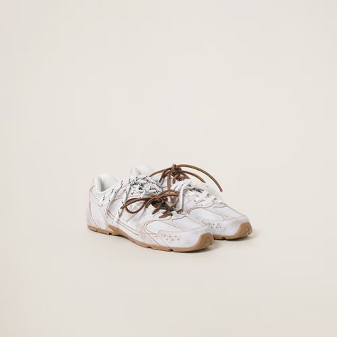 White New Balance X Miu Miu 530 Sl Leather Sneakers | Miu Miu Miu Miu New Balance, Miu Miu Sneakers, Daily Fits, Limousine Car, Zapatillas New Balance, Miu Miu Handbags, Dr Shoes, Denim Sneakers, Vintage Effect