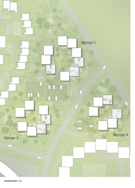 Cluster Housing, Social Housing Architecture, Scandinavian Forest, Cluster House, Urban Concept, Resort Plan, Urban Design Concept, Plan Image, Urban Housing