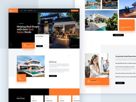 Real Estate Company Custom Web Design by Rez Felix for Seahawk on Dribbble Hero Banner, Modern Real Estate, News Web Design, Ux Design Inspiration, Creative Web Design, Custom Web Design, Simple Website, Webpage Design, App Design Inspiration