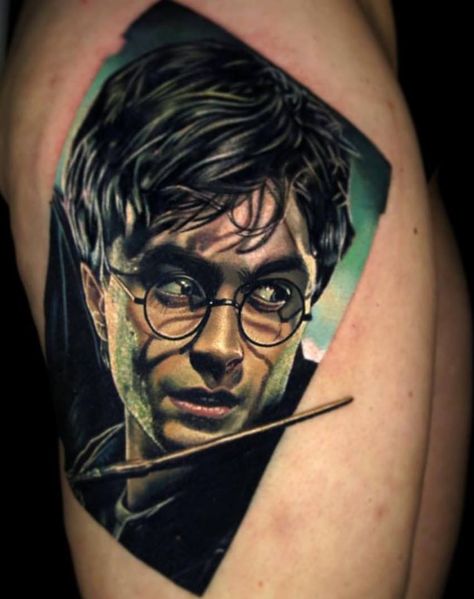 80 Cool Tattoos by Nikko Hurtado from California - TheTatt Nikko Hurtado, Harry Potter Tattoos, Nikko Hurtado Tattoo, Tattoo Tv Shows, Potter Tattoo, Elements Tattoo, Tattoo Convention, Harry Potter Tattoo, Ink Master