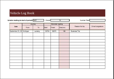 Vehicle log book template DOWNLOAD at http://www.xltemplates.org/vehicle-log-book/ Log Book Template, Vehicle Maintenance Log, Workout Log Book, Meeting Agenda Template, Book Log, Workout Log, Agenda Template, Spreadsheet Template, Log Book